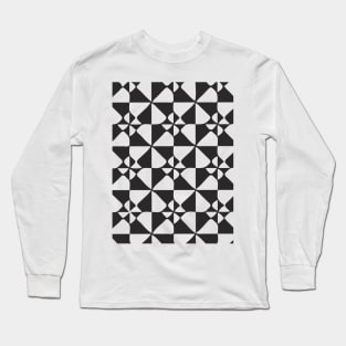 Seamless Pattern, Black and White Long Sleeve T-Shirt